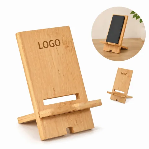 Portable Bamboo Foldable Phone Stand