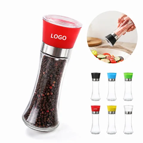Clear Glass Salt Pepper Mills