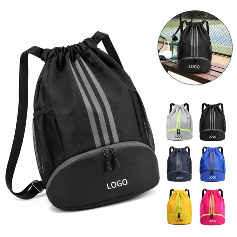 Water-Resistant Multi-Pocket Drawstring Daypack