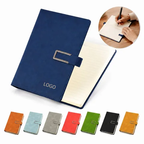 PU Leather Bucket Journal with Pen Holder, Notebook