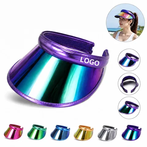 Custom Breathable PVC Sun Visor Hat for Outdoor Sports