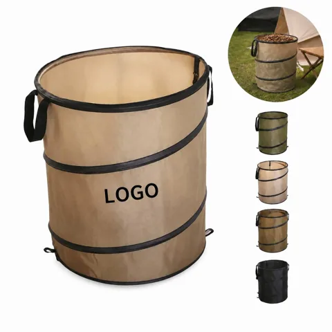 Collapsible Oxford Waste Bin with Instant Pop-Up Frame