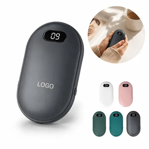 Rechargeable Dual Sided Hand Warmer Power Bank with USB-C