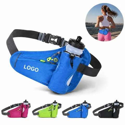 Running Hydration Belt with Adjustable Waist and Bottle
