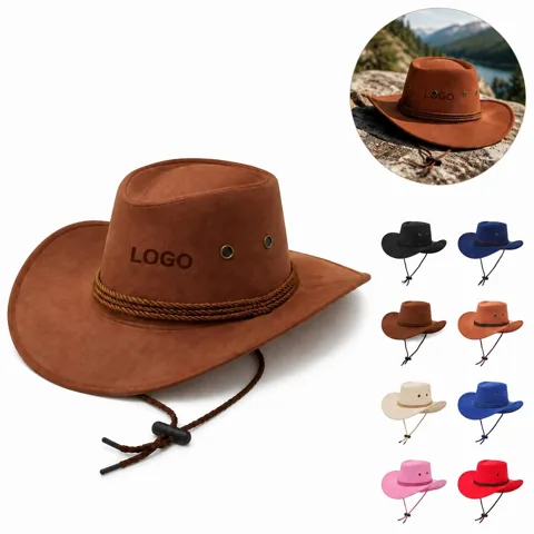 Classic Western Cowboy Hat with Breathable Mesh