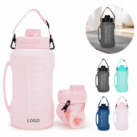 Collapsible 68oz Water Jug Leakproof, Foldable for Outdoor