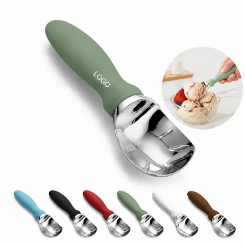 Zinc Alloy Ice Cream Scoop with Ergonomic Grip Handle