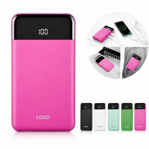 Portable Power Bank with Built-in Cables, High Capacity
