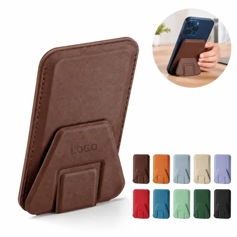 PU Leather Adhesive Phone Card Wallet with Stand