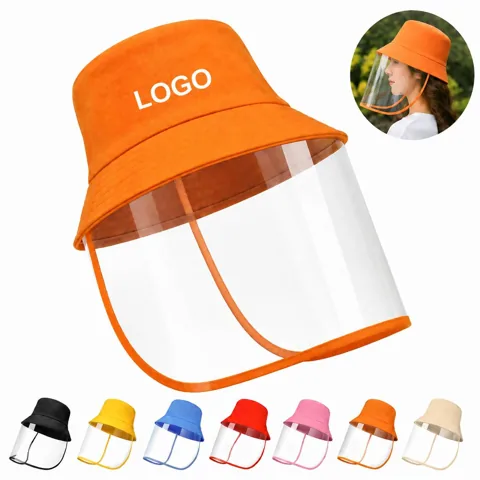 Clear Face Shield Bucket Hat with Breathable Splash
