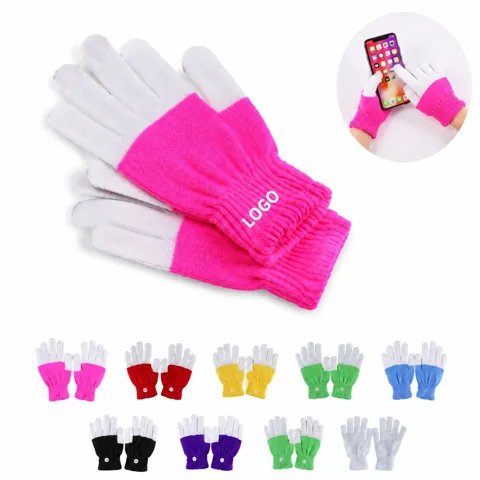 LED Glow Gloves with Flashing Modes for Party Events