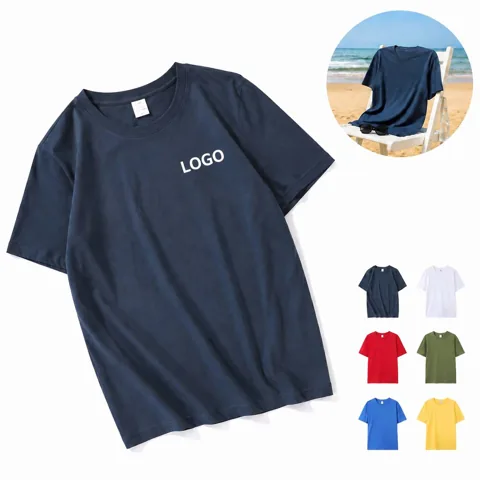 Soft Breathable Cotton Crewneck Tee Unisex Versatile Casual