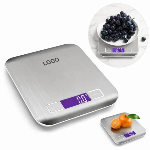 Digital Food Scale, Stainless Steel Platform, 11lb Capacity