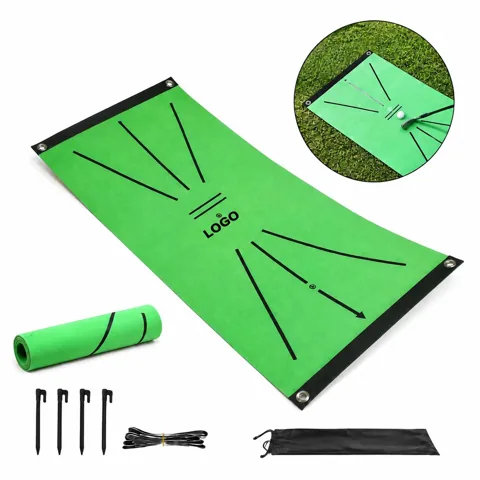 Mini Golf Swing Training Mat Turf Practice Pad with Visual
