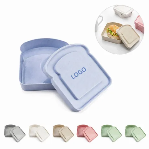 Eco Wheat Straw Leakproof Food Container for Sandwich Fruit