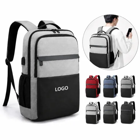 USB Travel Backpack with Charging Port, Waterproof Commuter