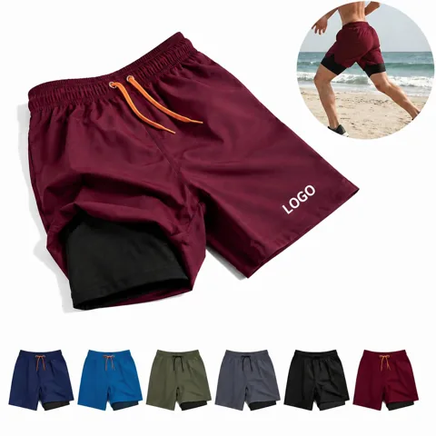 Men's Quick-Dry Swim Trunks with Secure Zipper Pockets