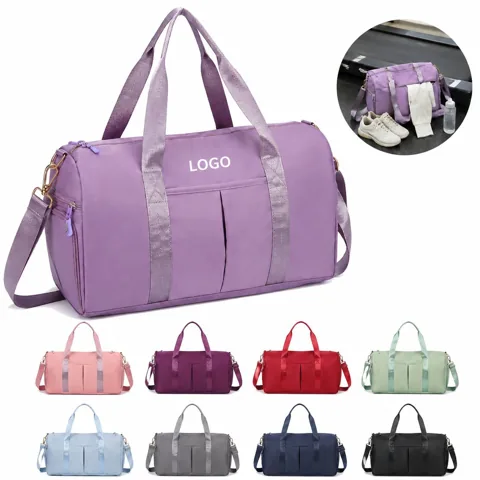 Waterproof Nylon Gym Duffel Bag with Foldable Travel Design