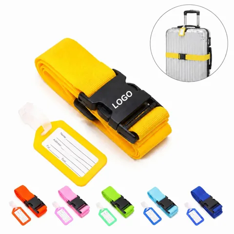 Silicone Luggage Label Tag Set, Privacy Flip Cover, 6 Pack