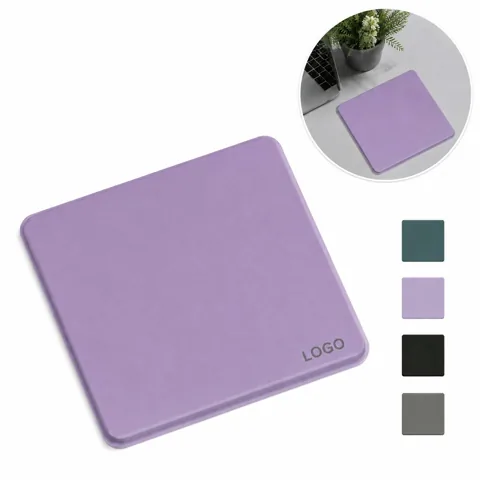 Premium PU Leather Mouse Pad with Non-Slip Rubber Base