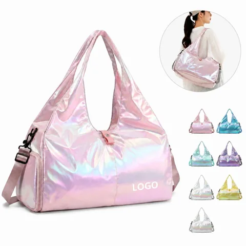Pearlescent Duffle Bag with Shoe Compartment & Yoga Mat
