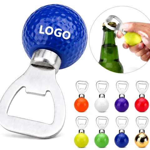 Golf Ball Bottle Opener with Corkscrew for Party Gift