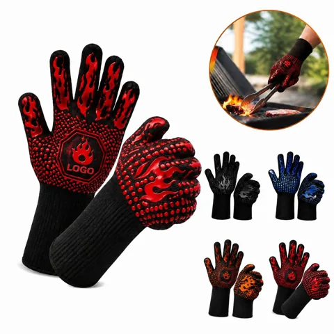 Heavy Duty Heat Resistant Gloves for Grilling BBQ Smoking