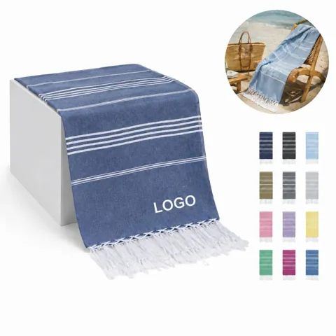 Premium Quick-Dry Turkish Cotton Travel Towel, Sand-Free