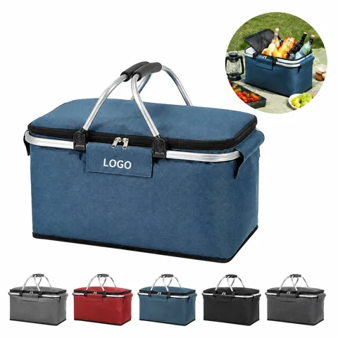 Foldable Aluminum Frame Insulated Cooler Bag for Camping