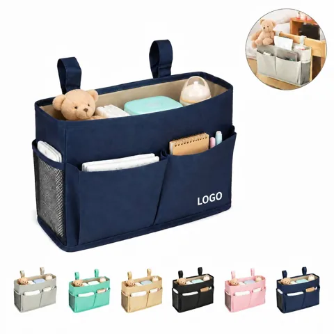 Bedside Hanging Pocket Organizer with Sturdy Straps, 20lb
