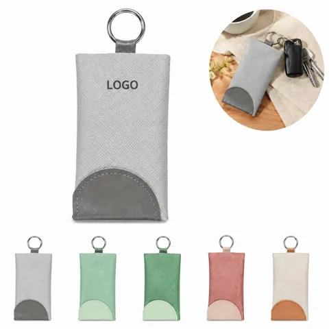 Portable PU Leather Glasses Pouch with Hook