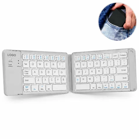 Portable Slim Folding Wireless Keyboard for Travel