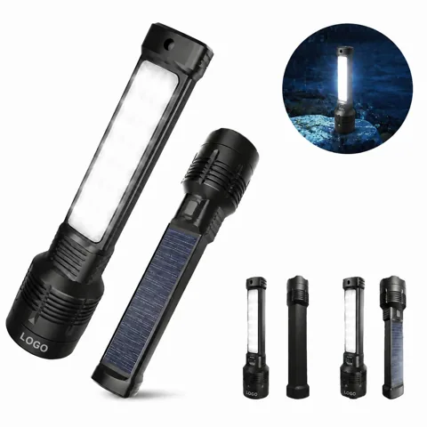 Solar Powered Emergency Flashlight Rechargeable