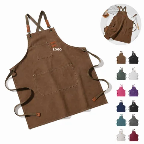 Heavy Duty Canvas Work Apron with Multi Pockets