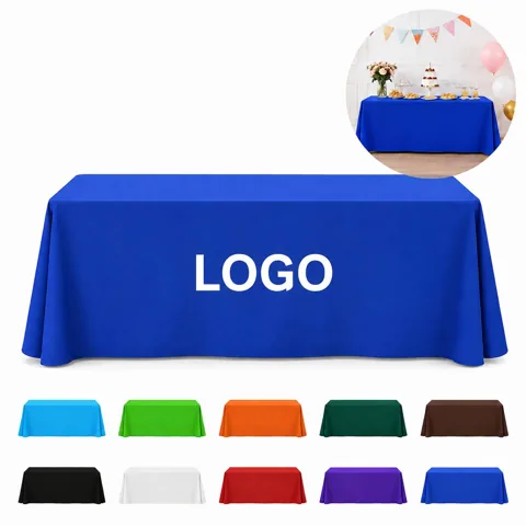 Custom Draped Table Cover with Vibrant Digital Print