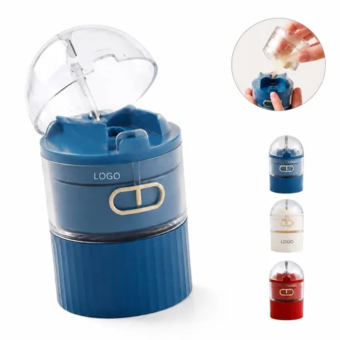 Compact Pill Crusher Storage Box with Divided Compartments