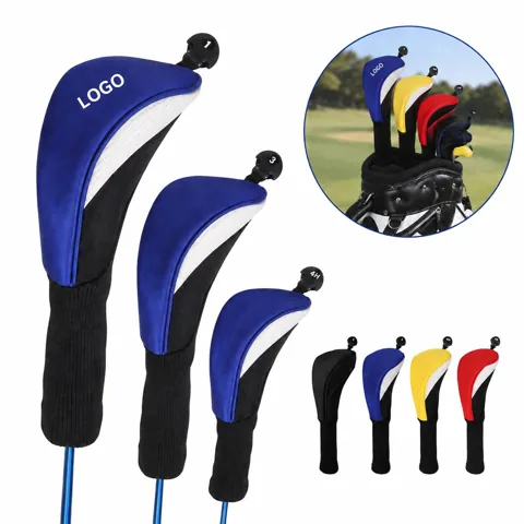 Golf Wood Headcovers Trio Set Driver Fairway Hybrid