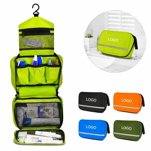 Waterproof Hanging Toiletry Bag with Mesh Compartments