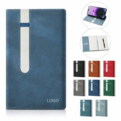 Genuine Leather Journal, 240 Double-Sided Pages, Flat-Lay