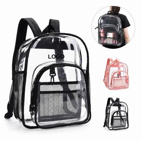 Clear PVC See-Through Backpack for Everyday