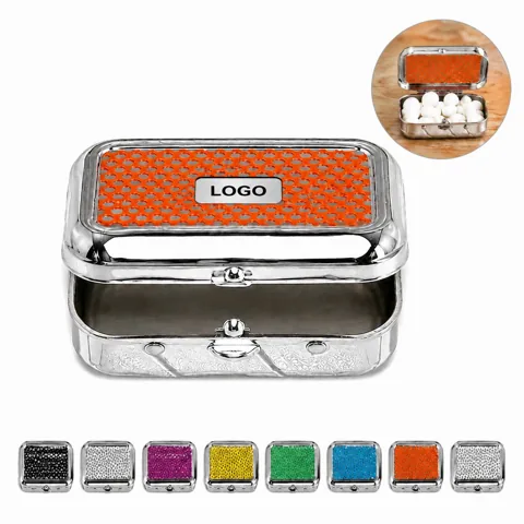 Compact Metal Travel Ashtray With Push Button Lid