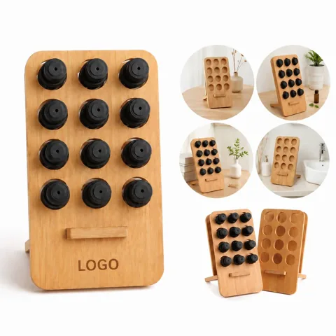 Solid Wood Essential Oil Organizer Rack