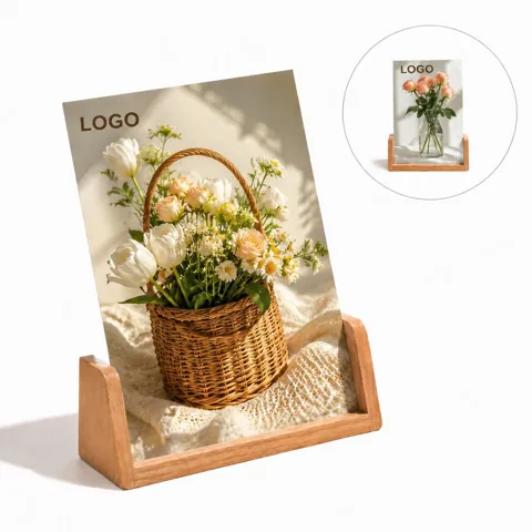 Classic Wooden Photo Frame with Clear Acrylic Panels