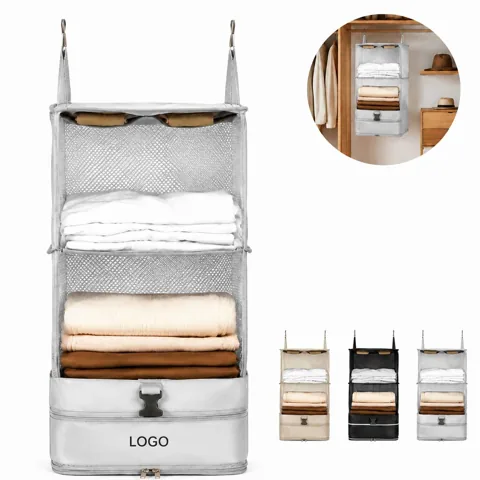 Travel Hanging Suitcase Organizer with Compression Cubes