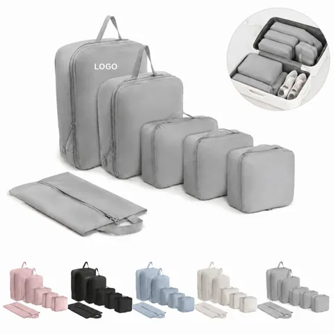 Customizable 6-Piece Compression Packing Cubes with Logo