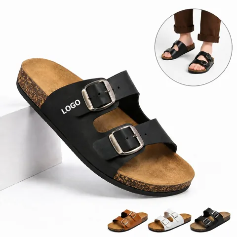 Custom Logo Cork Footbed Sandals for Corporate Gifts