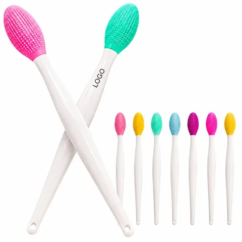 Silicone Dual Texture Exfoliating Scrubber with Ergonomic