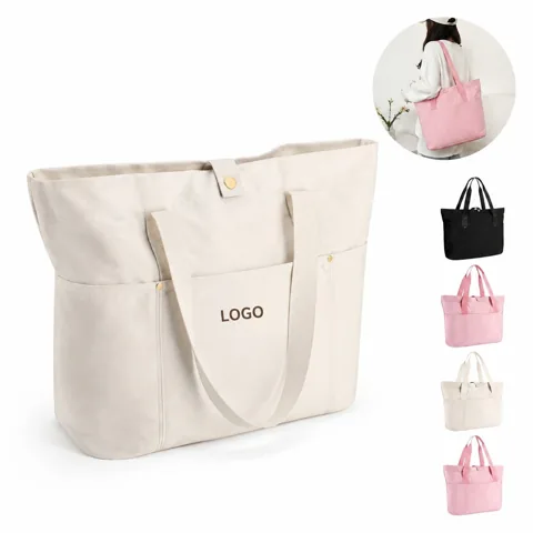 Foldable Travel Tote with 6 Pockets, Water-Repellent