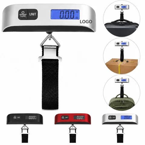 Digital Hanging Travel Scale with Backlit LCD, 110lb