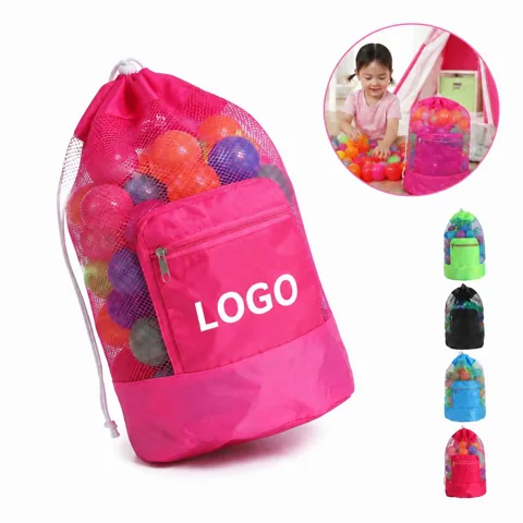 Customizable Beach Toy Backpack with Quick-Dry Mesh Panels